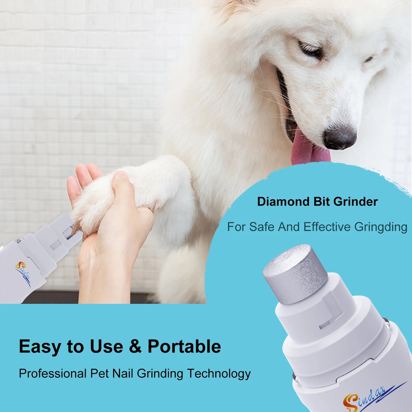 PawCare Pro™ Ergonomic USB Rechargeable Nail Grinder