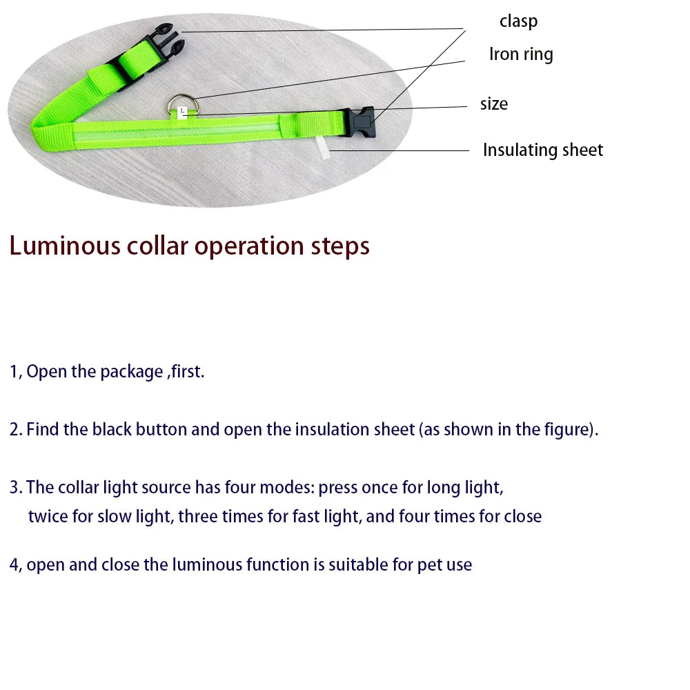 LumiGlow™ High-Visibility LED Safety Collar