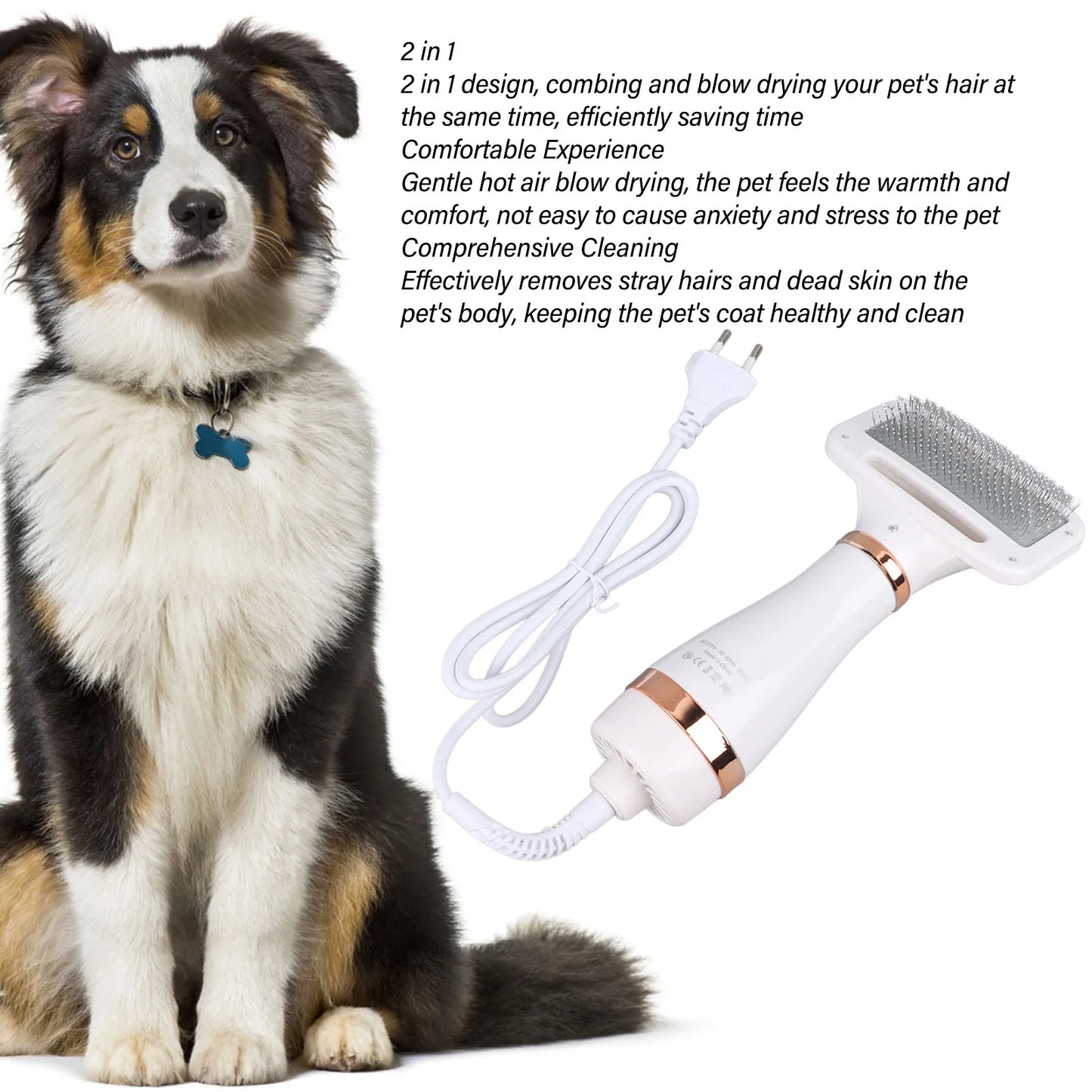 ThermaDry Pro™ Low-Noise Grooming Blower & Brush